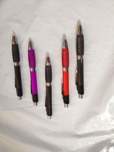 5 Pens: 1 Fuschia 1 Red 3 Black