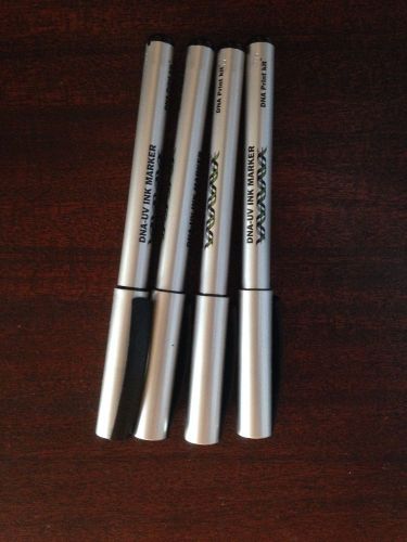 4 Invisible UV Property ID Markers Permanent Ink Spy Pens Stocking Stuffer