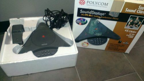 Polycom SoundStation 2201-03308-001 Conference Phone w/ Wall Module Adapter