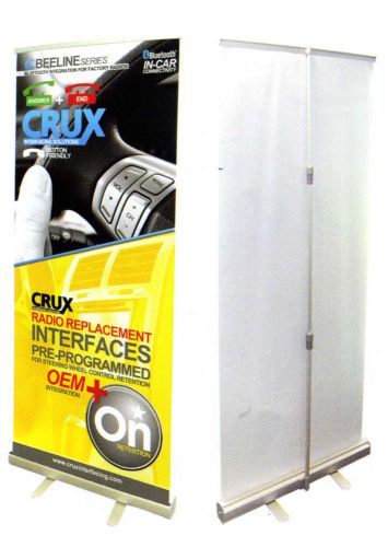 33&#034;  delux retractable roll up banner with stand and carrying bag for sale