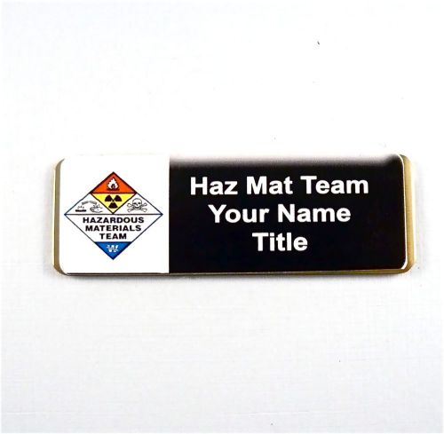 HAZ MAT TEAM, PERSONALIZED MAGNETIC ID NAME BADGE, NURSE,,TECH,RN,MEDICAL
