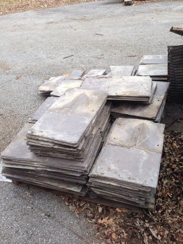 Lot 200+ Reclaimed 14x28&#034; Slate Roof Tiles Gray/Black Salvaged Barn Roofing