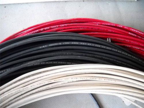 THREE COILS 14 AWG RED BLACK WHITE 150 FOOT OF EACH THHN STRANDED