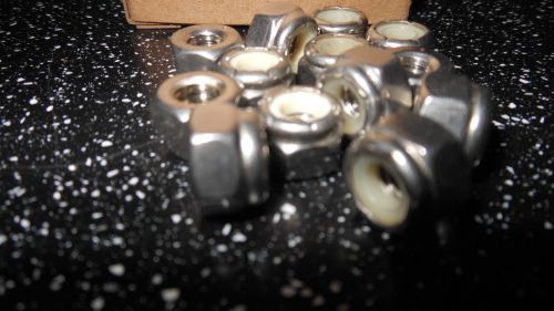 Stainless Steel Nylon Lock Hex Nuts 25/PCS 1/4&#034;-20