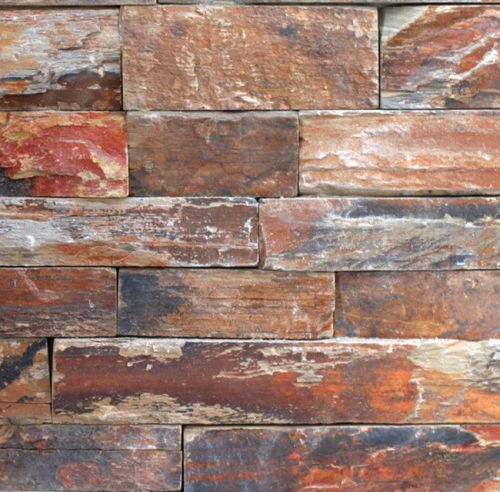 STONEHENGE Natural Ledgestone Panel Flat - Redwood