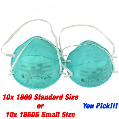 10x 1860/1860S Standard Size Medical N95 Particulate Respirator Surgical Masks