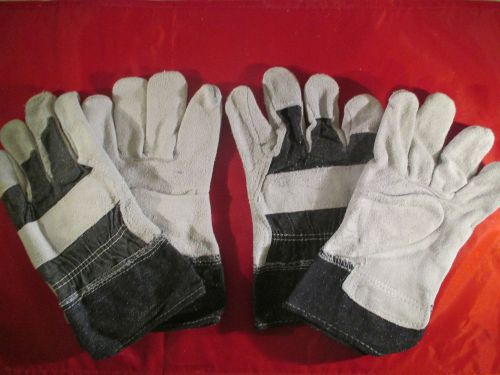 New Lot 2 Pair Industrial Construction Work Gloves XL Safety Thick Canvas Garden