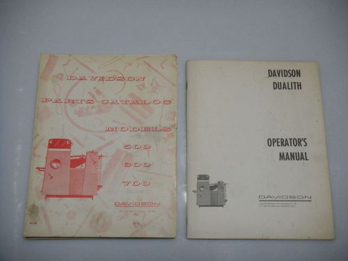 Davidson 500, 600 &amp; 700 Offset Press Operator&#039;s &amp; Parts Manual