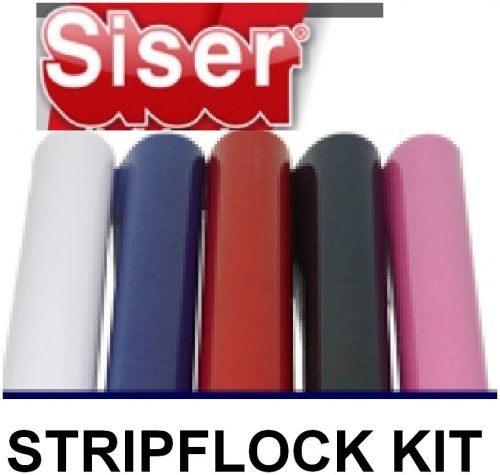 New siser stripflock heat transfer vinyl kit 15&#034; x 12&#034; - 5 colours for sale