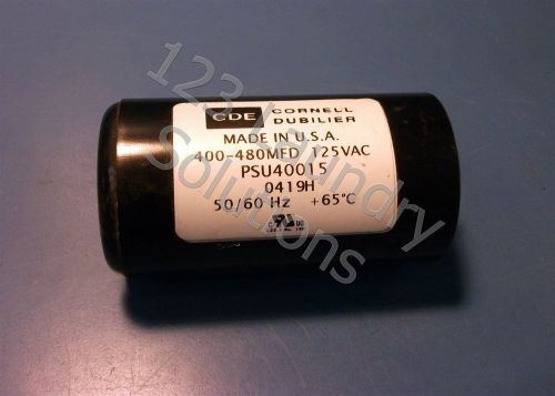 Washer capacitor milnor cde 400-480 mfd 125 vac psu40015 0419h 50/60hz for sale