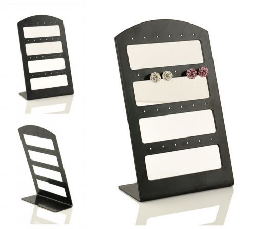 24 Holes Earring Display Stand Organizer Rack Jewelry Black Holder ShowCase Tool