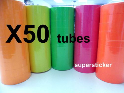 Colors price tags for mx-6600 2 lines gun 50 tubes x 14 rolls x 500 for sale