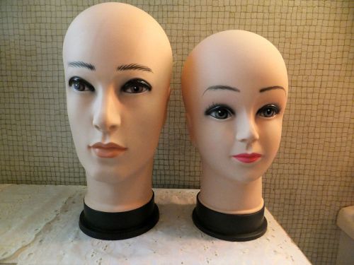 NEW STOCK Male+Female Mannequin Heads for Visual, Halloween, Hats, Hair + Other