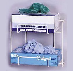 Rackems top dispensing exam glove rack - holds 2 boxes for sale