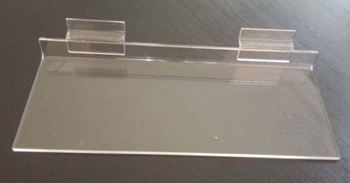 Clear Acrylic Shelf Shop Retail Shoe Display Slotwall System Accessory 255x100