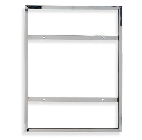Vertical sign holder for wall mount, 28&#034;h x 22&#034;w, chrome for sale