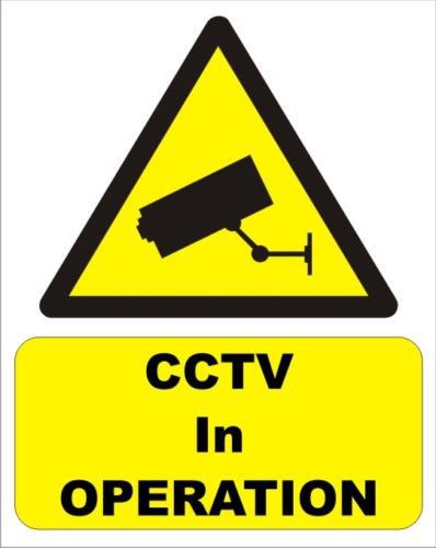 CCTV warning sign safety camera security A4 30cmx21cm video recording