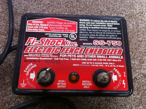 Electric Fence Energizer- Fi Shock SS750 Electric Fence - Dog Electric Fence !!!