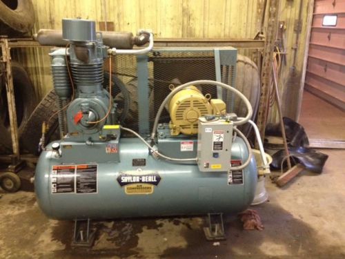 Saylor beall 14hp 120 gal, two stage - electric - asme horizontal tank mt. compr for sale
