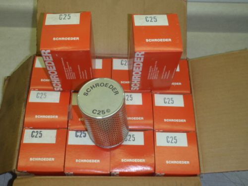 *lot of 15* __ *new*  schroeder filter element c25 for sale