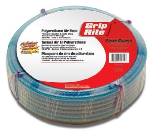 New grip-rite grpu1425c polyurethane air hose with couplers  1/4-inch by 25 feet for sale