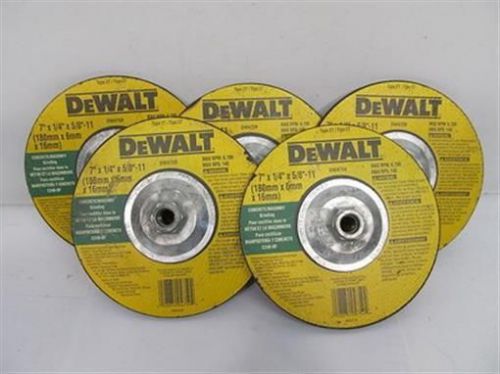 DeWalt DW4759, 7&#034; x 1/4&#034; x 5/8&#034;-11 Grinding Wheels (5 each )