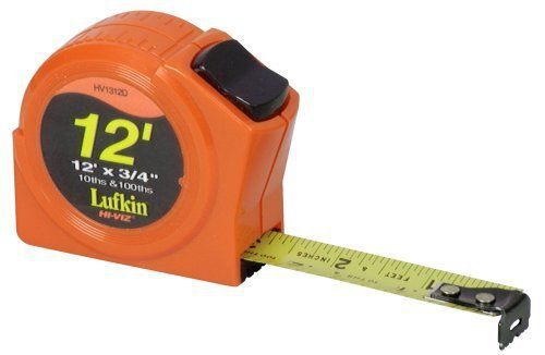 New lufkin 3/4 inch x 12 foot engineers hi viz power return tape for sale