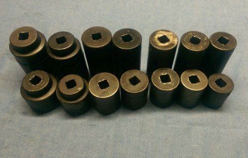 Snap on 14 pc 1/2 dr Shallow/Deep Impact Sockets 1&#034;-1 1/2&#034;