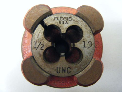 Ridgid 1/2&#034; 13 unc exposed ratchet bolt pipe threader die head used  sku (p-260) for sale