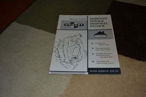 Sears Homart Domestic Sewage Disposal System installation booklet 1960