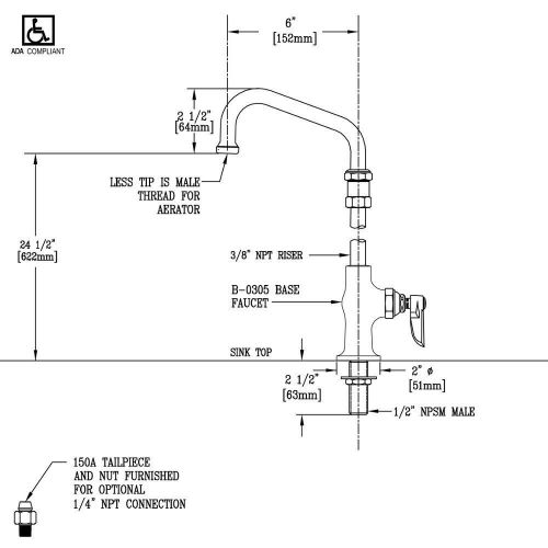 T &amp; S Brass B-0277 Faucet