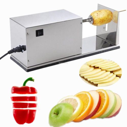 Automatic electric potato tower chips slicer spiral twister vegetable cutter for sale