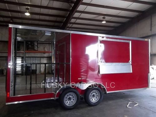 2015 7x16 enclosed bar-b-que bbq food concession vendor porch trailer barbecue for sale