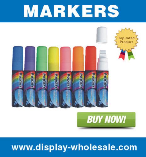 8 color liquid chalk dry erase glass neon marker(large) for sale