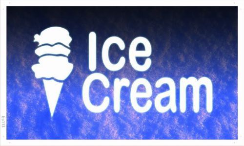 ba113 OPEN Ice-cream Cafe Mini Bar NR Banner Shop Sign