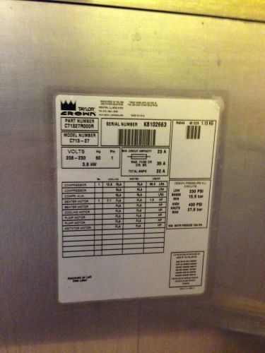 Taylor frozen yogurt machine c713-27 water-cooled for sale