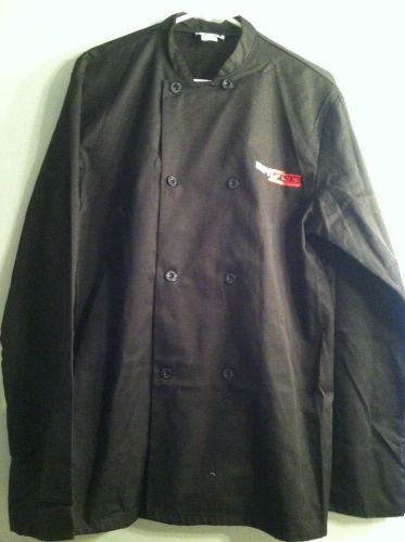 NWOT BLACK Chefwear chef wear coat size M