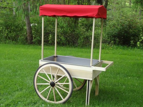 Vending cart, kiosk, peddler cart. professional grade. quality woods, steel. for sale