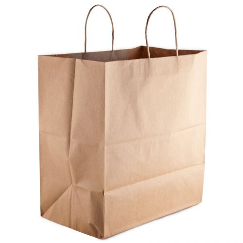 50 count Paper Retail / Shopping Bag 14x10x16 Kraft with Rope Handle ROYAL