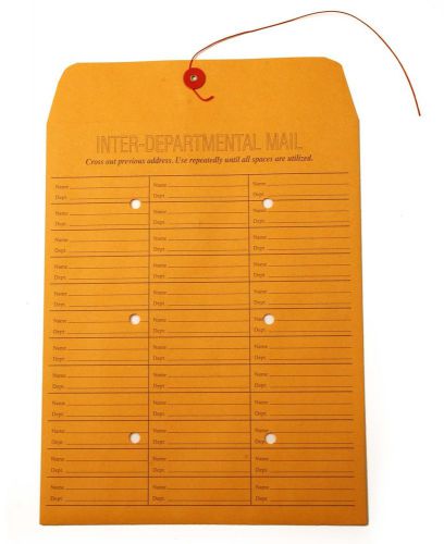 Inter-Department Envelopes 9.5 x 12”, String-Tie, Printed - 56 Entries (Pak/25)
