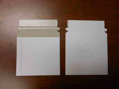6.5 x 6 Stay Flat Rigid Mailer Cardboard White for CD/DVD - 10ct.