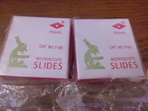 Pearl microscope slides 7105, 25.4mmx76.2mmx1-1.2mm,clear,ground edge-2boxes,144 for sale
