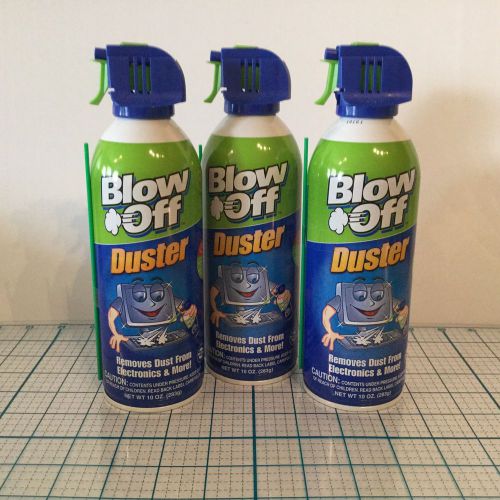 NEW LOT OF 3 BLOW OFF DUSTER CANNED AIR CLEANER 10 OZ - OFFICE - CLEANING -