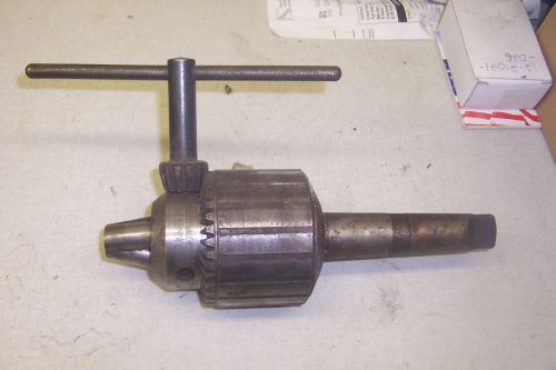 Jacobs model 20N drill chuck with #4 mt and 3/8&#034; to 1&#034; capacity and key