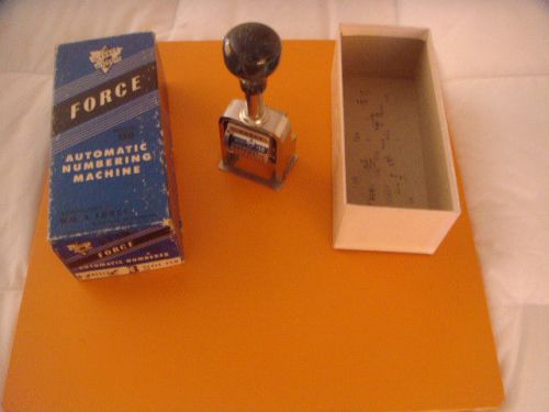 Vintage The Force No. 150 Automatic Numbering Machine