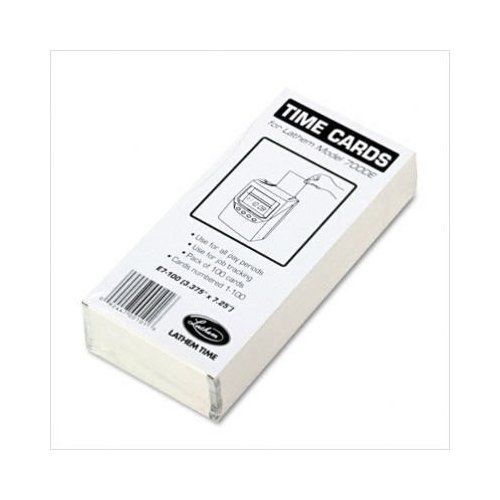 Lathem time cards 2 sided numbered 1-100 100 per pack 7-feet white ee497149 home for sale