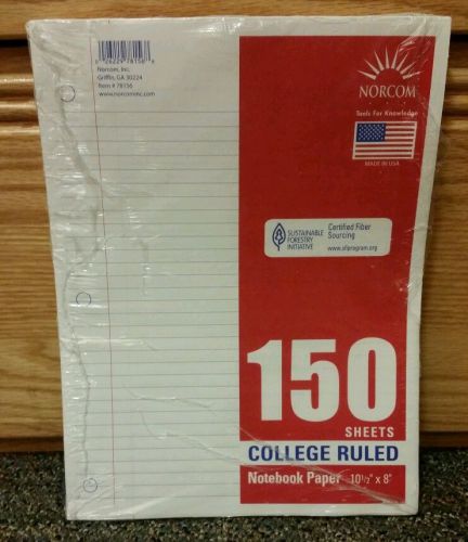 filler paper ruled college 150