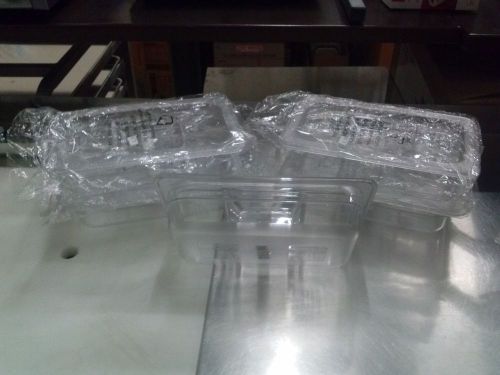 Food Storage Boxes Clear1/4  Cover &amp; Pan  ( Lot of 5 )