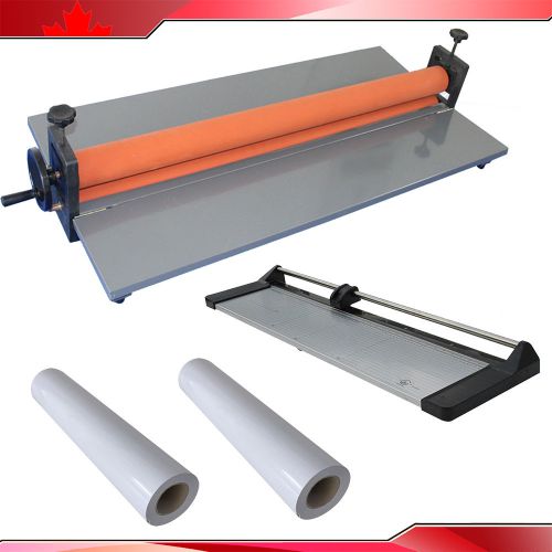 39inch 1m width cold manual laminating machine+33inch rotary cutter+2rolls film for sale