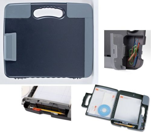 Clipboard storage case briefcase organizer box pen cd secretary mail office clip for sale